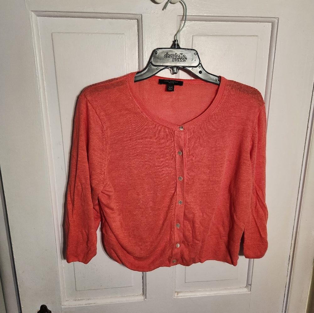 Ann Taylor Linen Sweater Size XLP - Picture 4 of 6